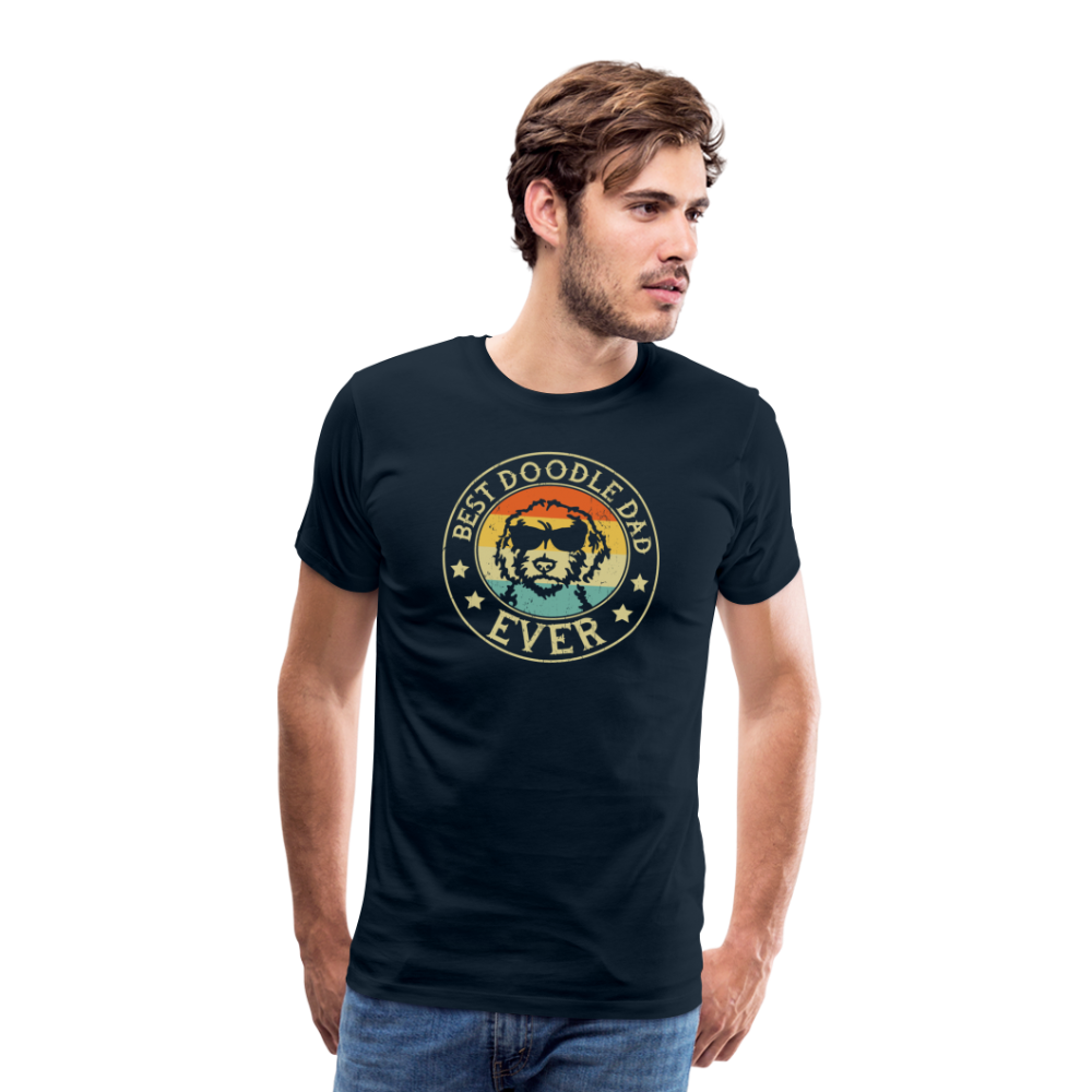 Best Doodle Dad Ever Men's Premium T-Shirt - deep navy