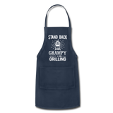 Stand Back Grampy Is Grilling Adjustable Apron - navy