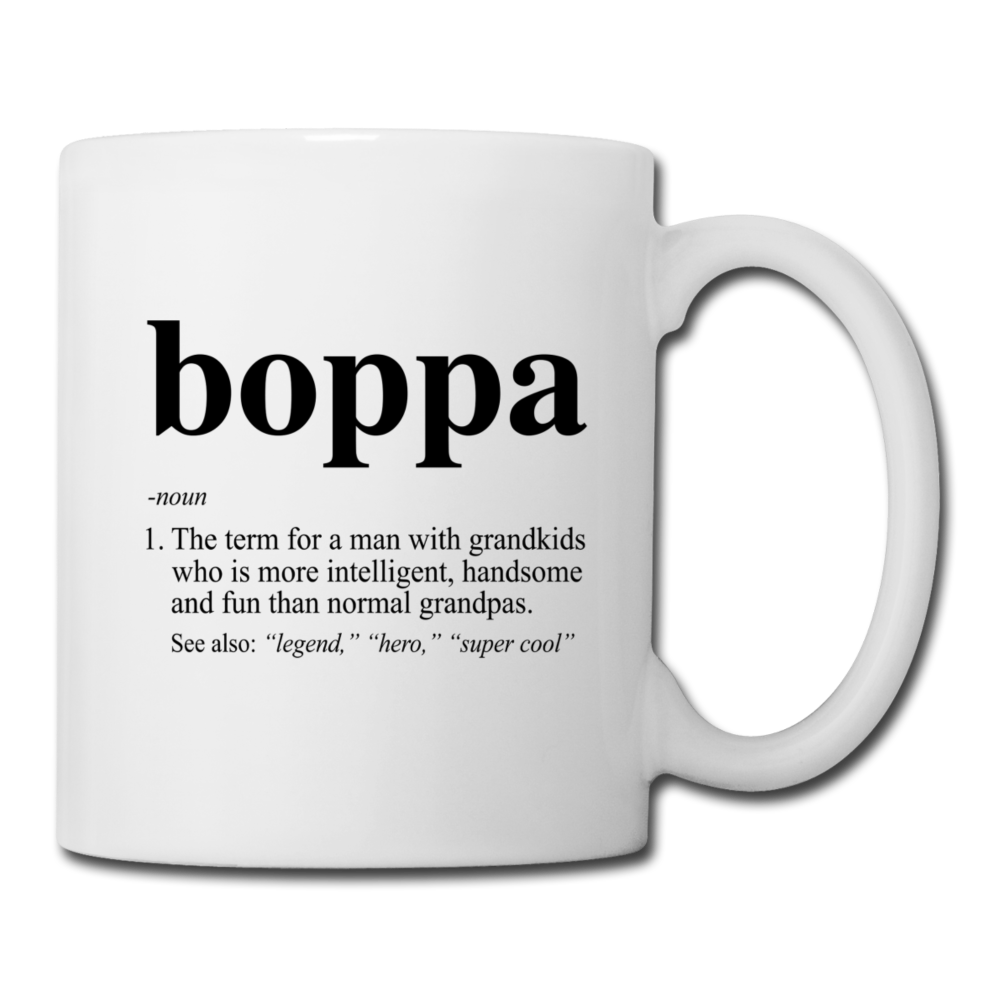 Boppa Definition Coffee/Tea Mug - white