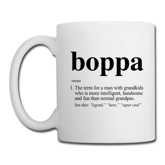Boppa Definition Coffee/Tea Mug - white