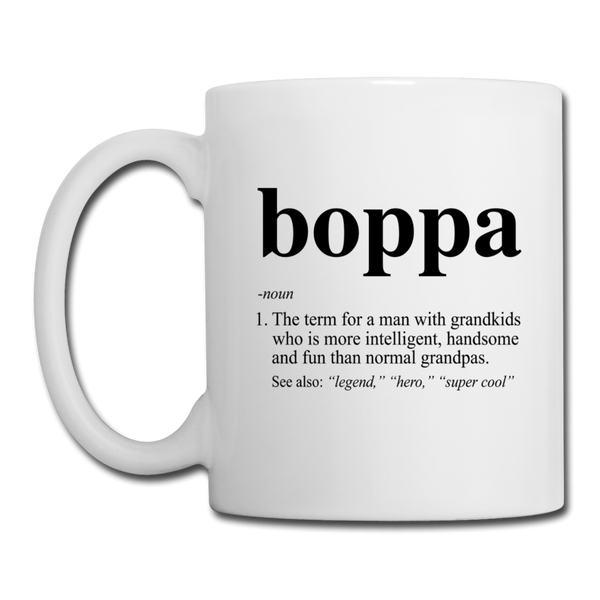 Boppa Definition Coffee/Tea Mug - white