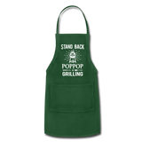 Stand Back Poppop Is Grilling Adjustable Apron - forest green