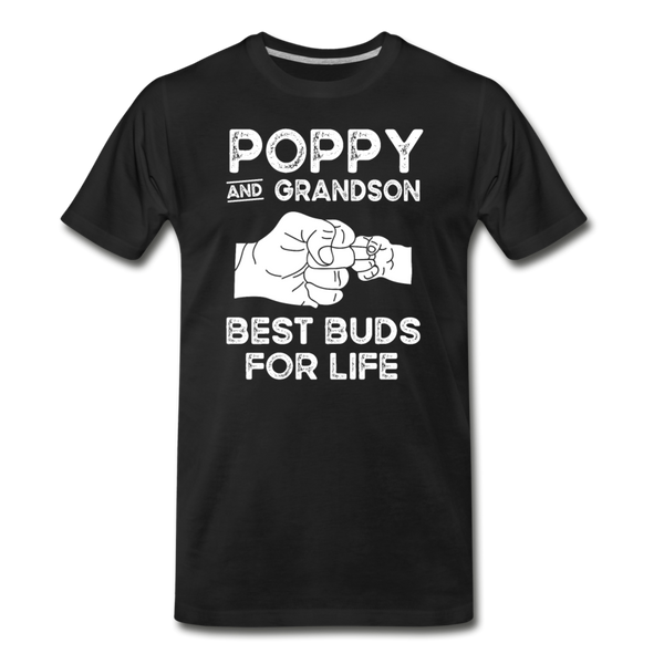 Poppy and Grandson Best Buds for Life Men's Premium T-Shirt - black