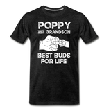 Poppy and Grandson Best Buds for Life Men's Premium T-Shirt - charcoal grey