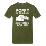 Poppy and Grandson Best Buds for Life Men's Premium T-Shirt - olive green