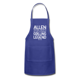 Allen the Man the Myth the Grilling Legend Adjustable Apron - royal blue