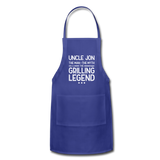 Uncle Jon the Man the myth the Grilling Legend Adjustable Apron - royal blue