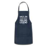 Uncle Jon the Man the myth the Grilling Legend Adjustable Apron - navy