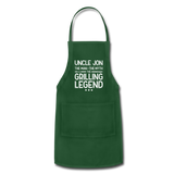 Uncle Jon the Man the myth the Grilling Legend Adjustable Apron - forest green