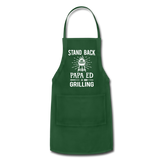 Stand Back Papa Ed Is Grilling Adjustable Apron - forest green