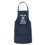 Stand Back Papaw Is Grilling Adjustable Apron - navy