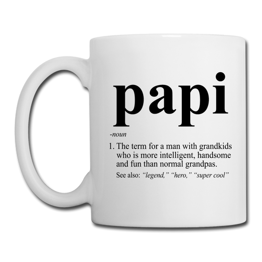 Papi Definition Coffee/Tea Mug - white