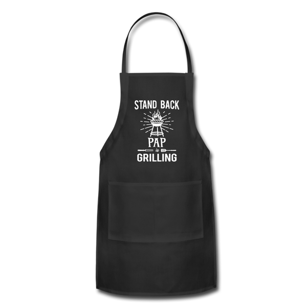Stand Back PAP Is Grilling Adjustable Apron - black