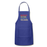Grandad The Man the Myth the Legend Adjustable Apron - royal blue