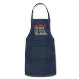 Grandad The Man the Myth the Legend Adjustable Apron - navy