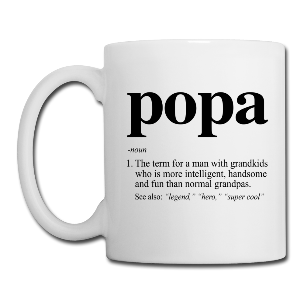 Popa Definition Coffee/Tea Mug - white