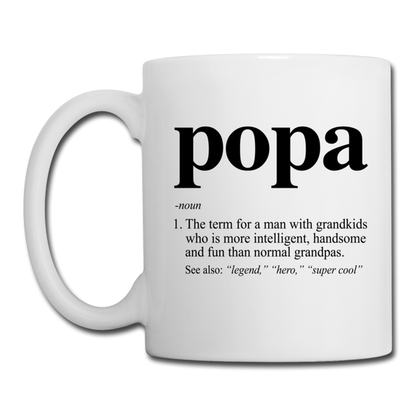 Popa Definition Coffee/Tea Mug - white