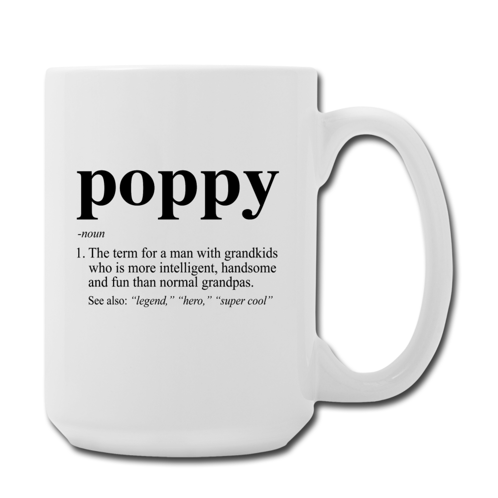 Poppy Definition Coffee/Tea Mug 15 oz - white