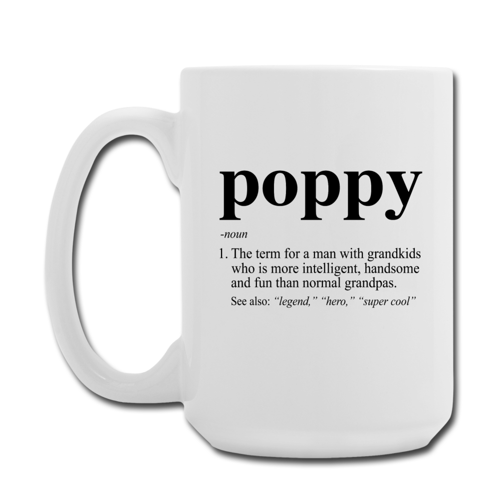 Poppy Definition Coffee/Tea Mug 15 oz - white