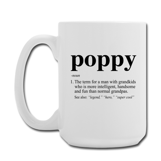 Poppy Definition Coffee/Tea Mug 15 oz - white