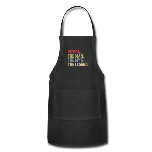 Pompa Man Myth Legend Adjustable Apron - black