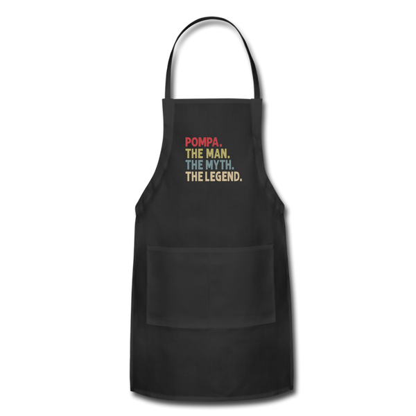 Pompa Man Myth Legend Adjustable Apron - black