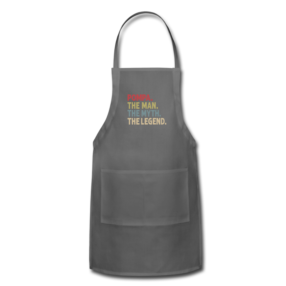 Pompa Man Myth Legend Adjustable Apron - charcoal