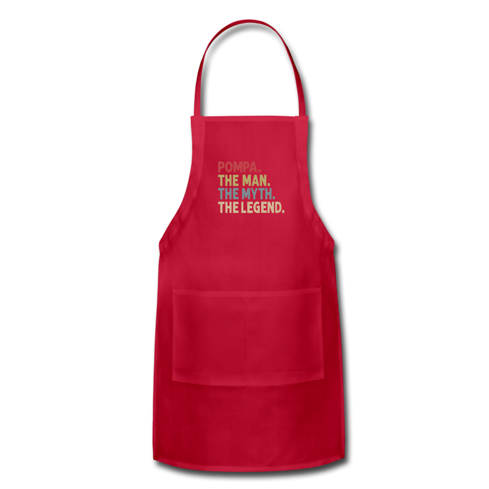 Pompa Man Myth Legend Adjustable Apron - red