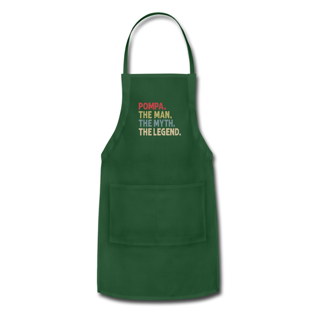 Pompa Man Myth Legend Adjustable Apron - forest green