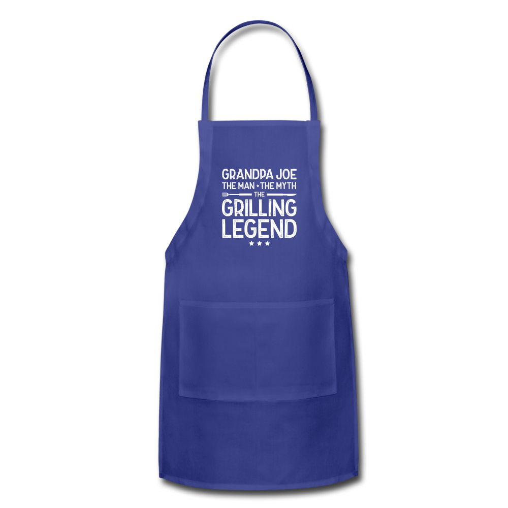 Grandpa Joe Adjustable Apron - royal blue