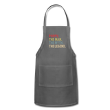 Poppy the Man the Myth the Legend Adjustable Apron - charcoal