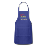 Poppy the Man the Myth the Legend Adjustable Apron - royal blue