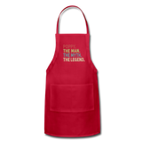 Poppy the Man the Myth the Legend Adjustable Apron - red