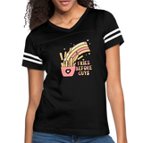 Fries Before Guys Women’s Vintage Sport T-Shirt - black/white