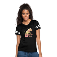 Fries Before Guys Women’s Vintage Sport T-Shirt - black/white