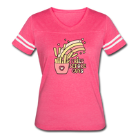 Fries Before Guys Women’s Vintage Sport T-Shirt - vintage pink/white
