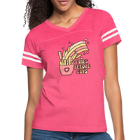 Fries Before Guys Women’s Vintage Sport T-Shirt - vintage pink/white