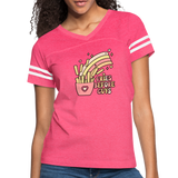 Fries Before Guys Women’s Vintage Sport T-Shirt - vintage pink/white