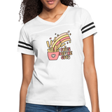 Fries Before Guys Women’s Vintage Sport T-Shirt - white/black