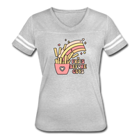 Fries Before Guys Women’s Vintage Sport T-Shirt - heather gray/white
