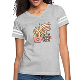 Fries Before Guys Women’s Vintage Sport T-Shirt - heather gray/white
