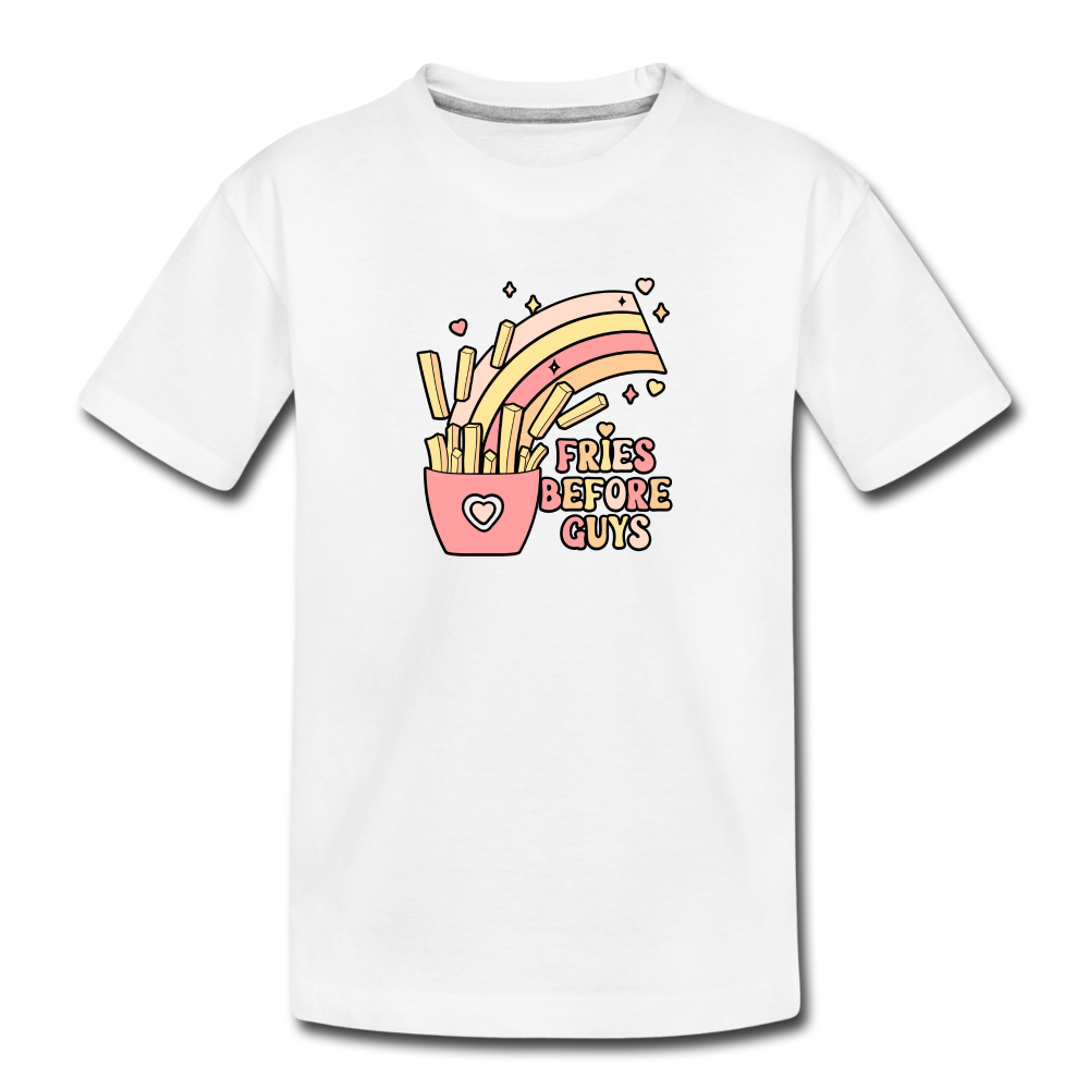 Fries Before Guys Toddler Premium T-Shirt - white