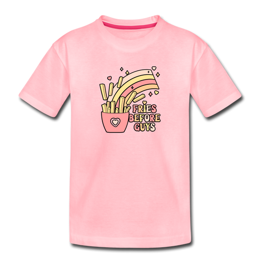 Fries Before Guys Toddler Premium T-Shirt - pink