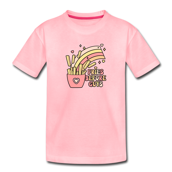Fries Before Guys Toddler Premium T-Shirt - pink