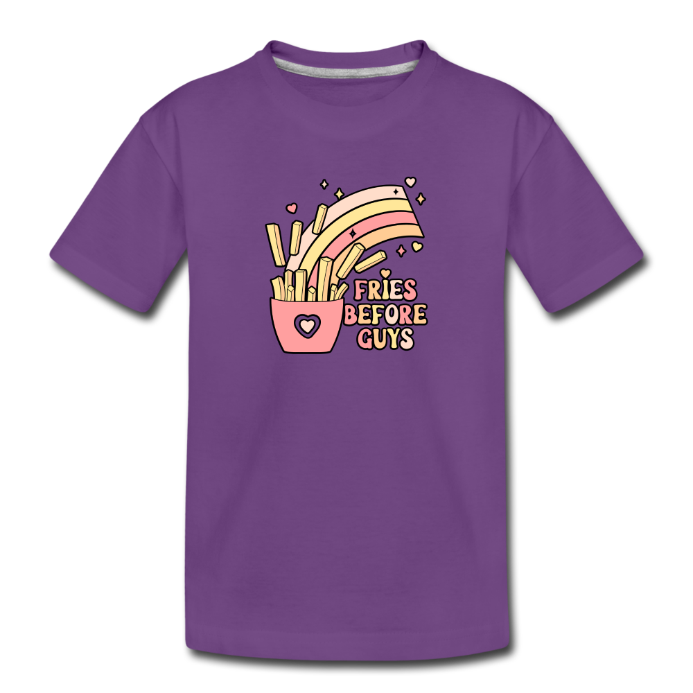 Fries Before Guys Toddler Premium T-Shirt - purple