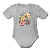 Fries Before Guys Organic Short Sleeve Baby Bodysuit - heather grey