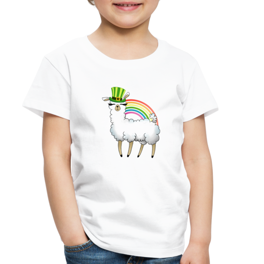 Lucky Llama Toddler Premium T-Shirt - white