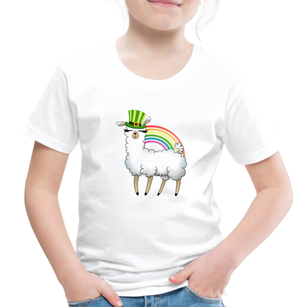Lucky Llama Toddler Premium T-Shirt - white
