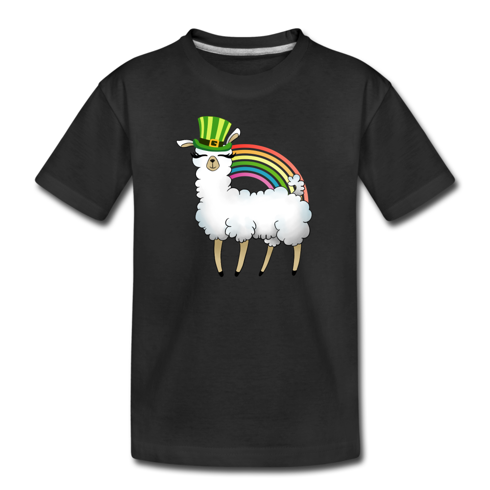Lucky Llama Toddler Premium T-Shirt - black