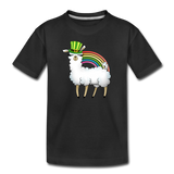 Lucky Llama Toddler Premium T-Shirt - black